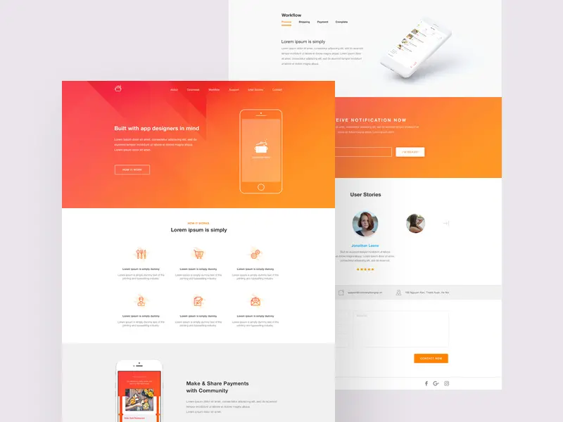 Cook Landing Page Template
