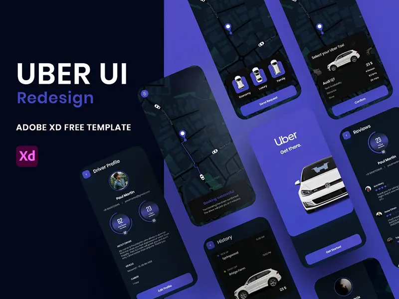 Uber App Xd Template