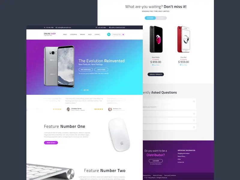 Online Shop Website Template