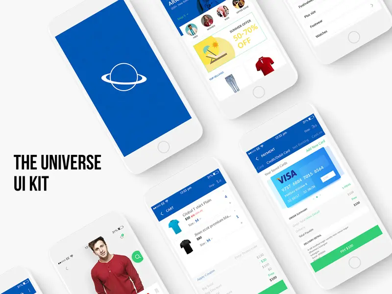 The Universe E commerce Mobile UI Kit