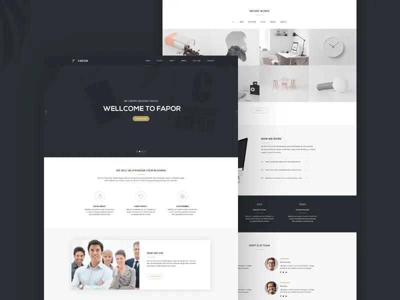 Fapor Agency Website Template