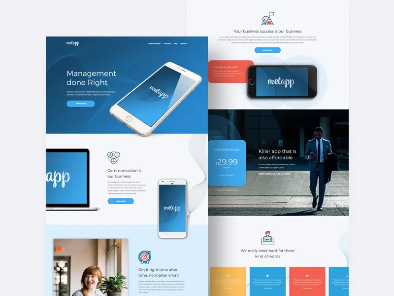 Metapp Landing Page Template