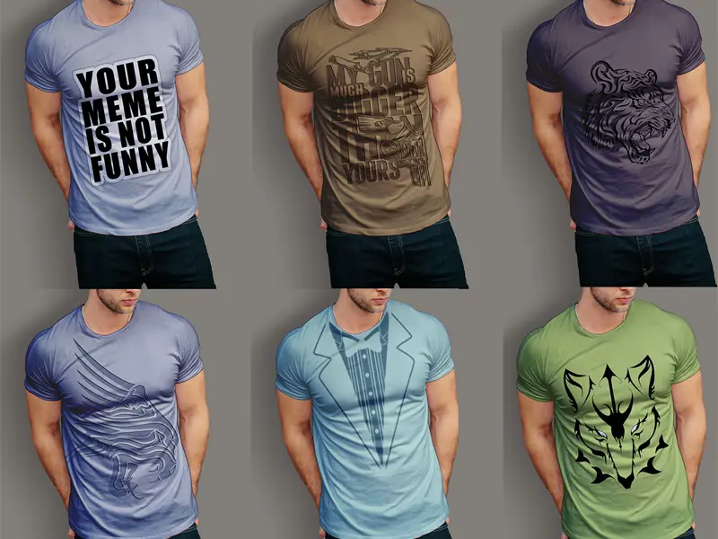 6 Male T Shirt Designs