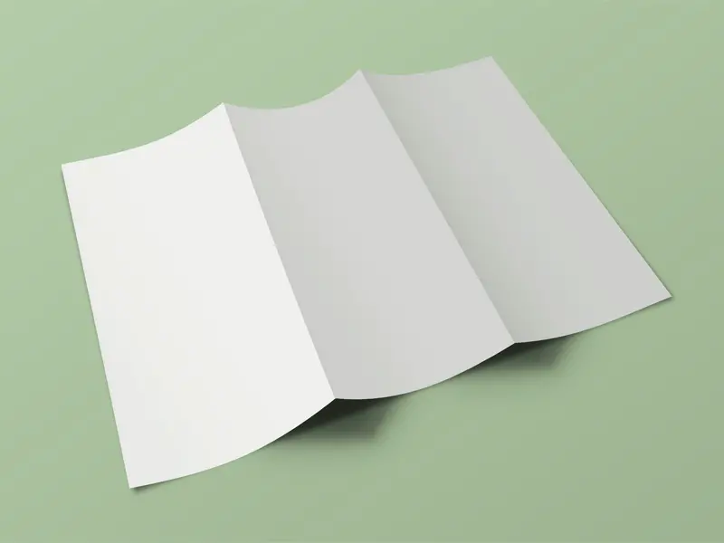 Front Back Tri Fold Brochure Mockup