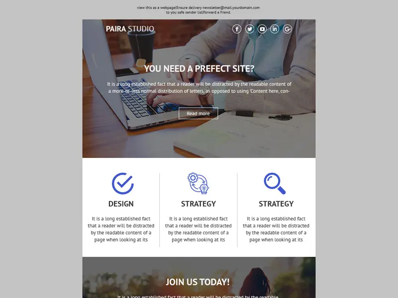 Newsletter PSD Template