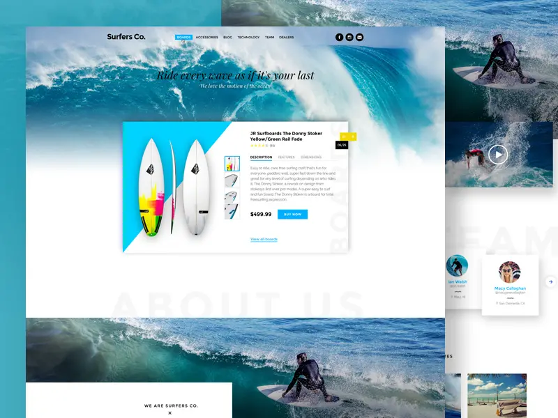 Surfers Co. Website Template