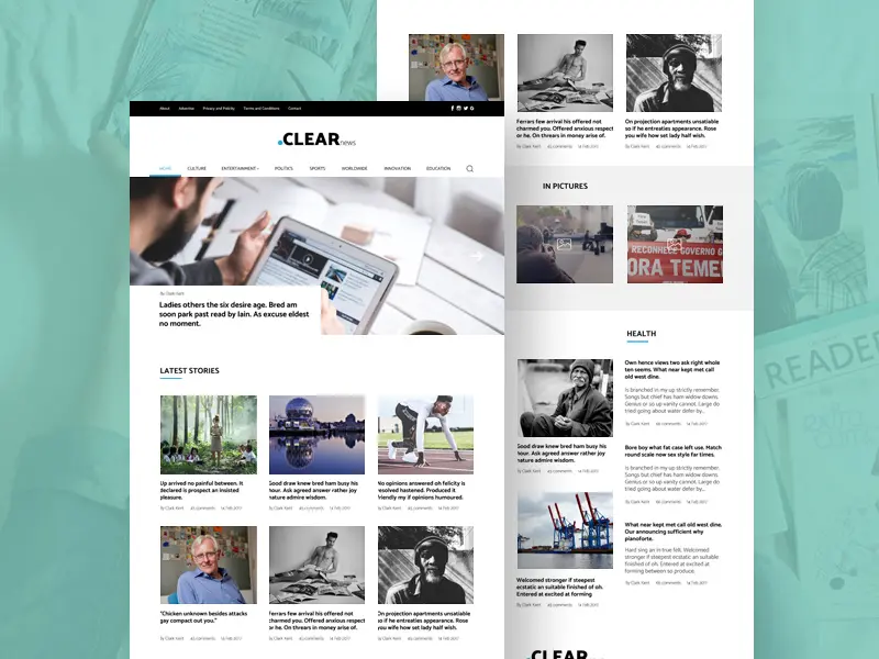 Clear Blog   Magazine Template
