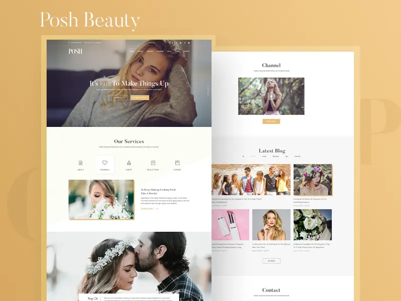 Posh Beauty Website Template