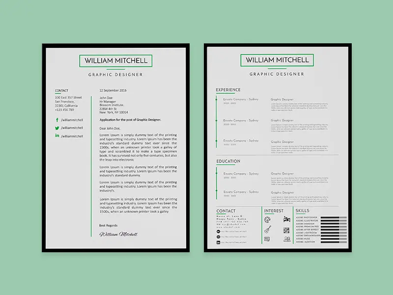 Minimal Resume And Cover Latter