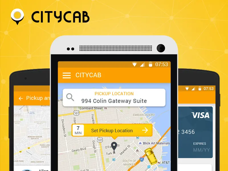 Uber Like Taxi App UI