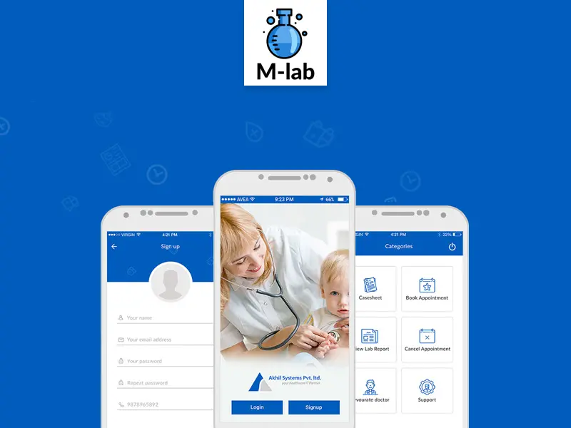 M Lab Medical Mobile App Design