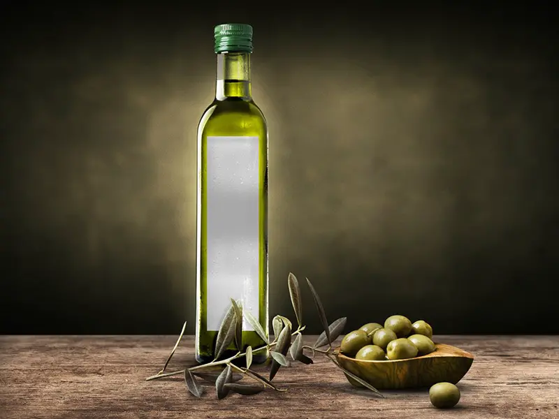 Olive Oil Vinegar Bottle Label Mockup