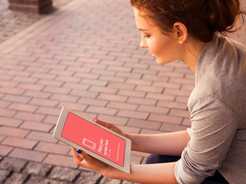 Apple iPad Mockup In Hands