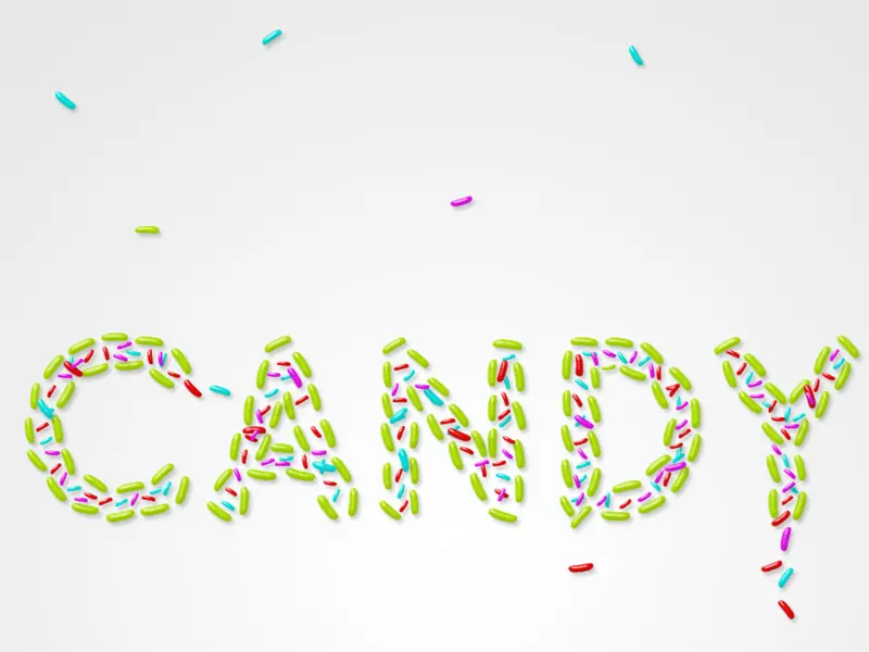 Candy Jelly Bean Text Effect