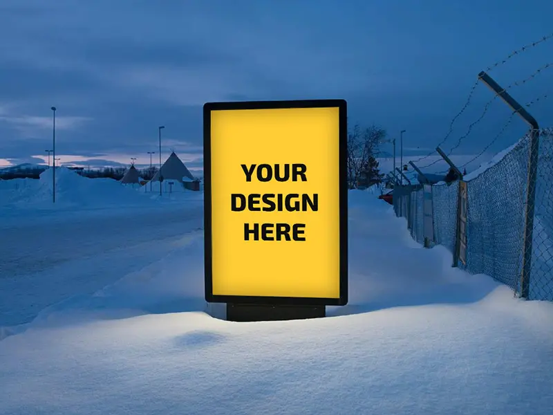 Outdoor Sign Ad Mockup