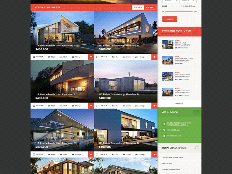 Real Estate Website Template Centrum