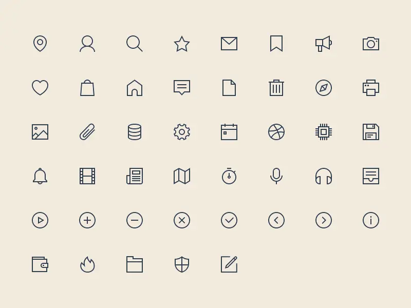 48 Linear Icons