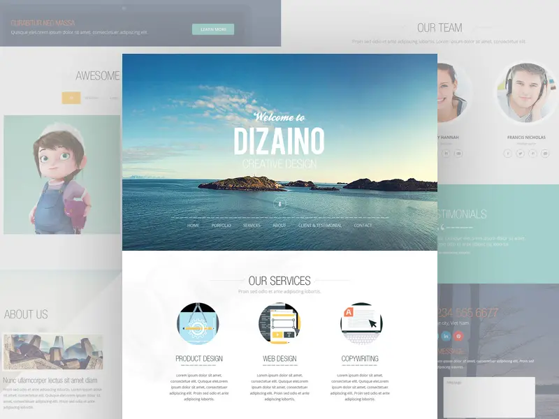 Dizaino One Page Template