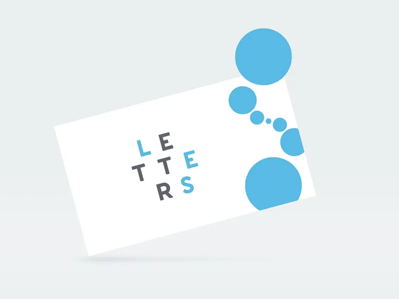 Less Letters Business Card Mockup