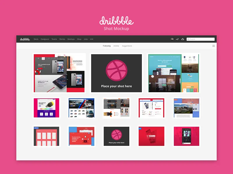 Dribbble Preview Mockup