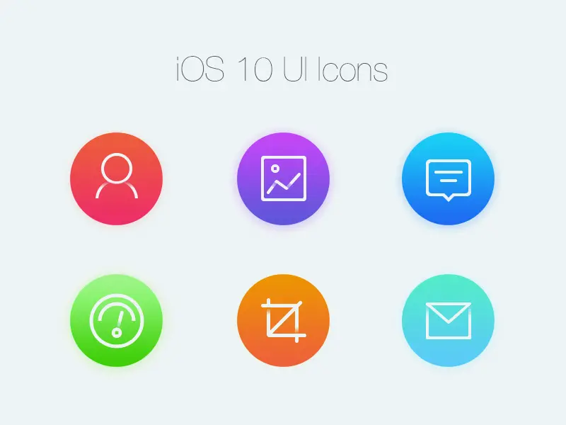 iOS 10 Concept UI Icons