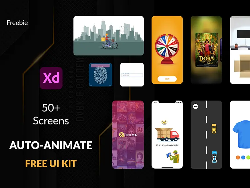 Auto Animate UI Kit For Adobe Xd