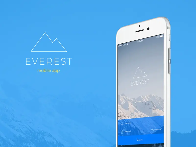 Everest Mobile App UI Logins