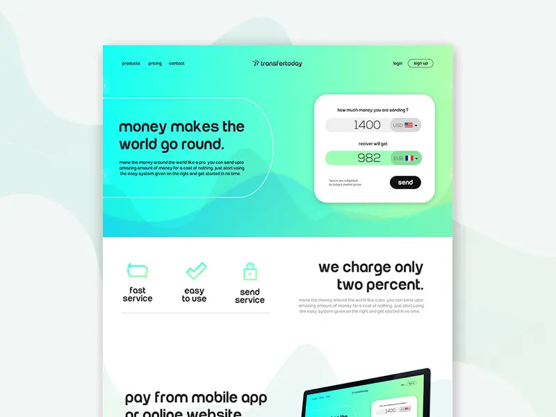 Money Transfer Website Template