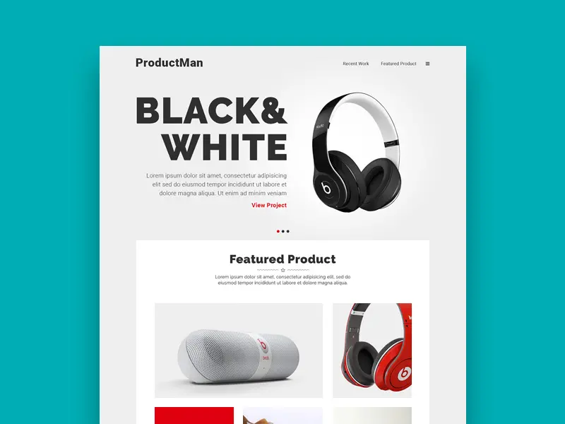 Productman Homepage Design