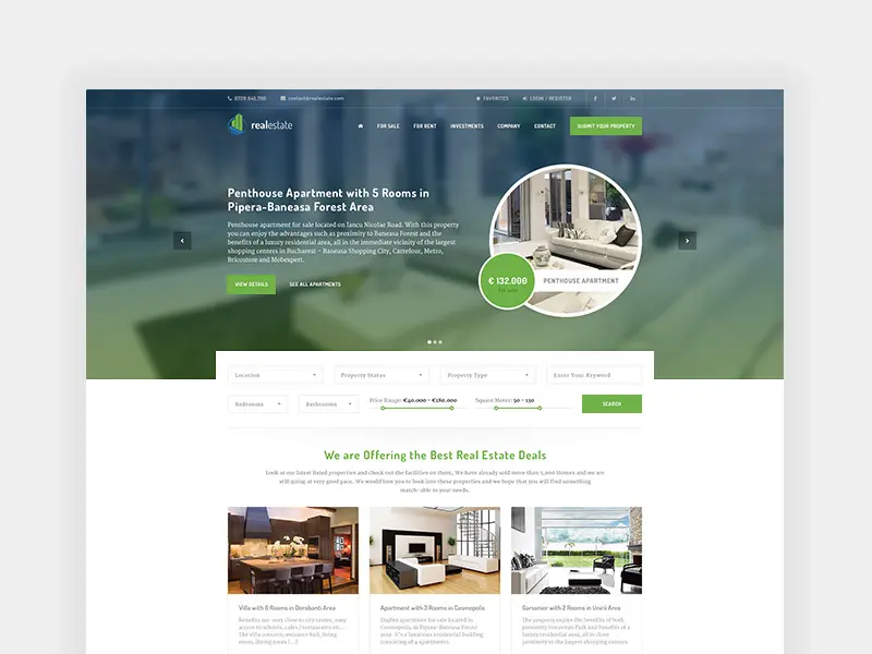 Real Estate Website Template