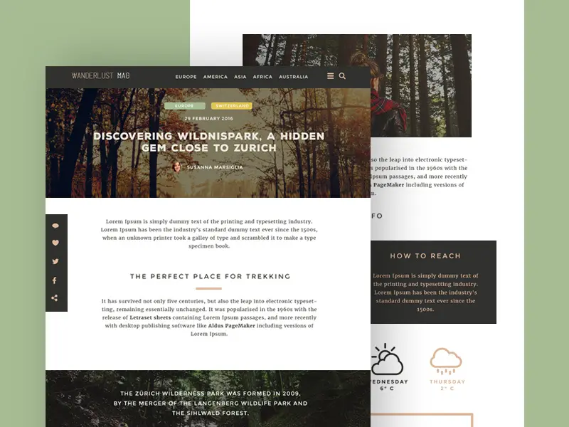 Wanderlust Blog Template