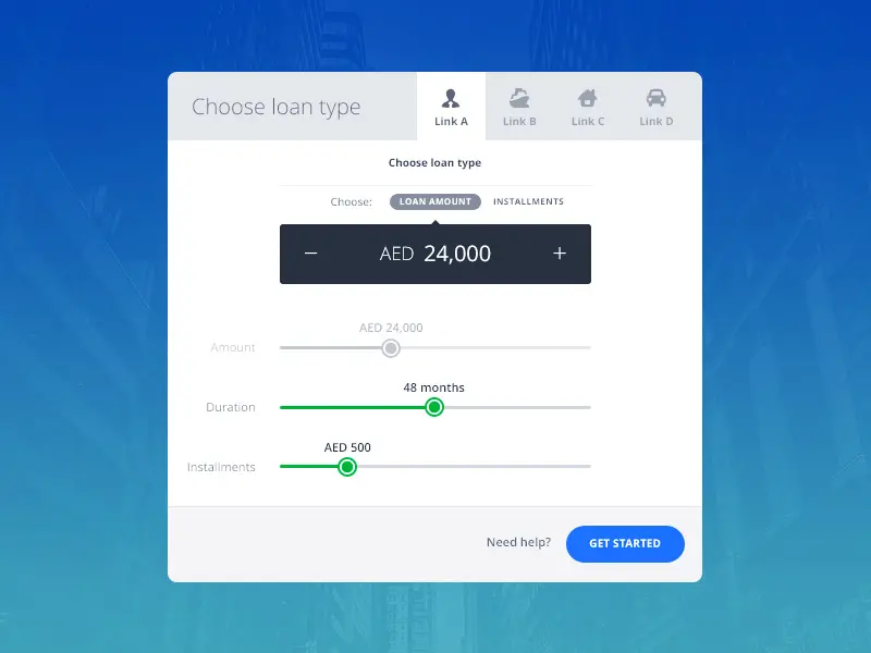 Bank Loan Widget