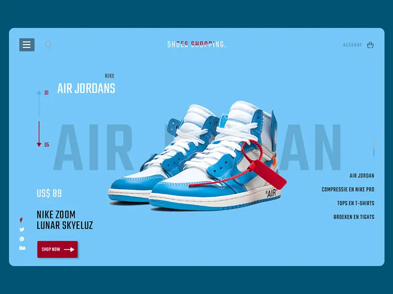 Nike Shoe Store E commerce Platform Template