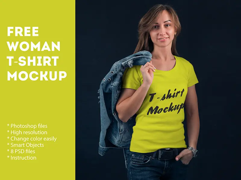 Woman T Shirt Mockup