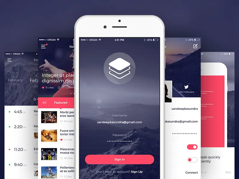 Clean Modern iOS UI Kit