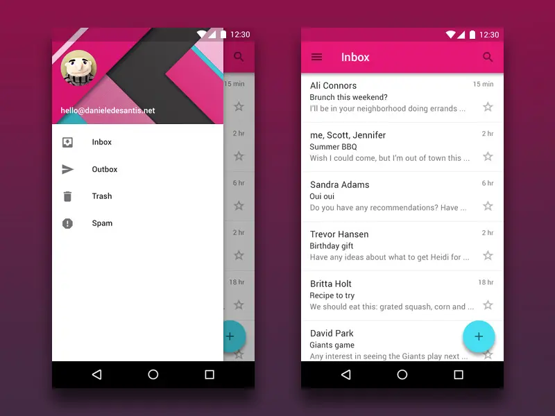 Material Design Template