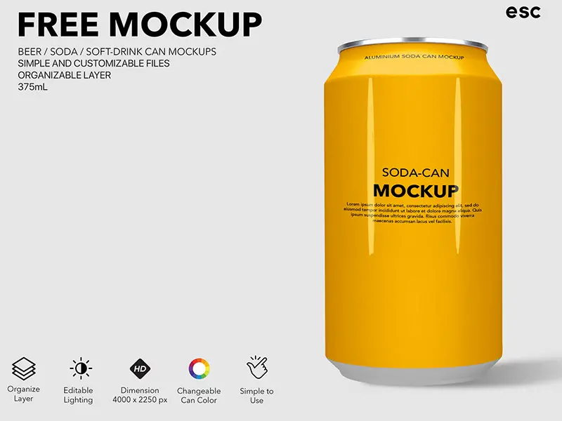 Soda Beer Mockup