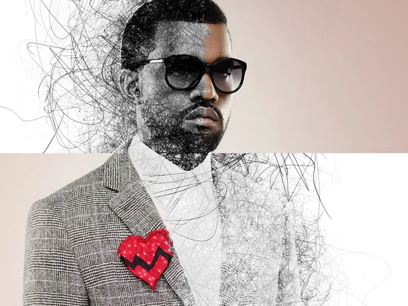 Kanye West Sketch Lines
