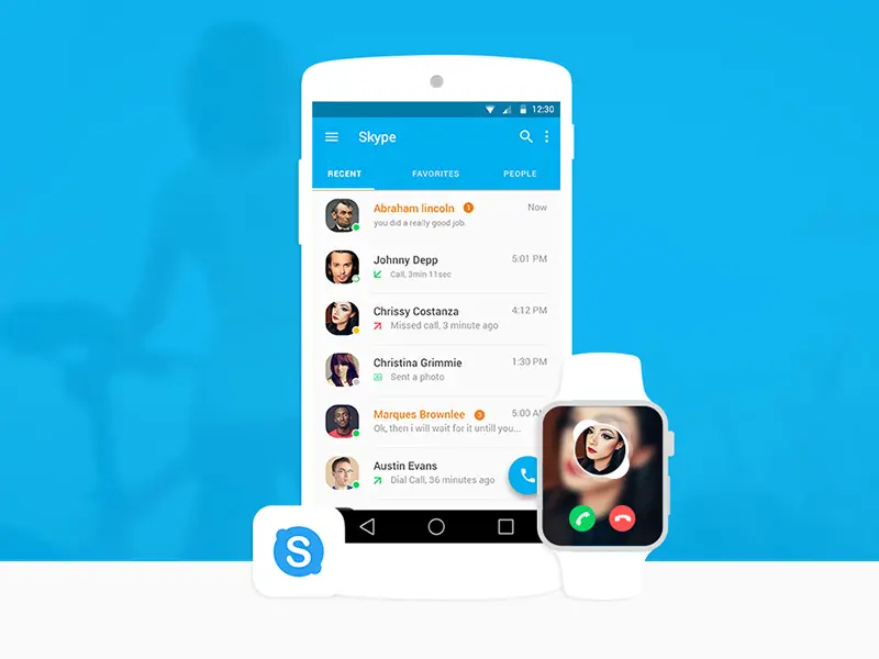 Material Design Skype