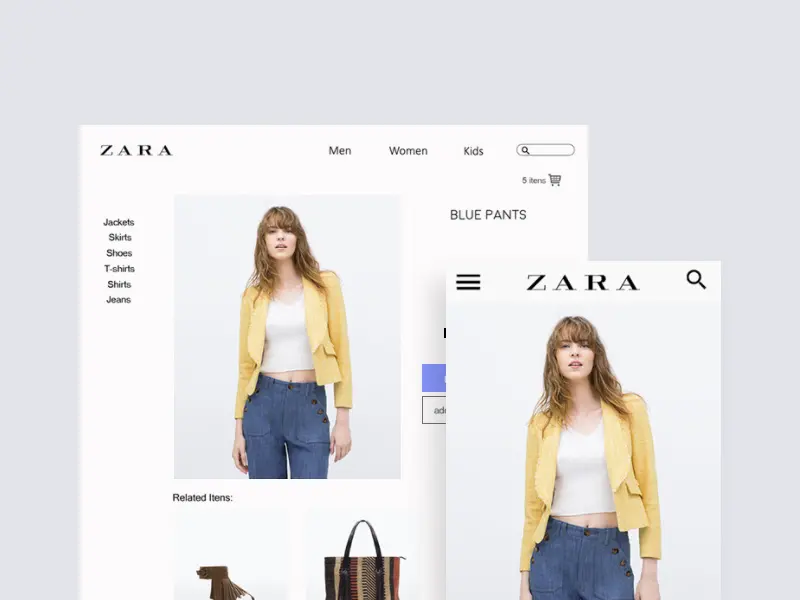 Zara E commerce Template Redesign