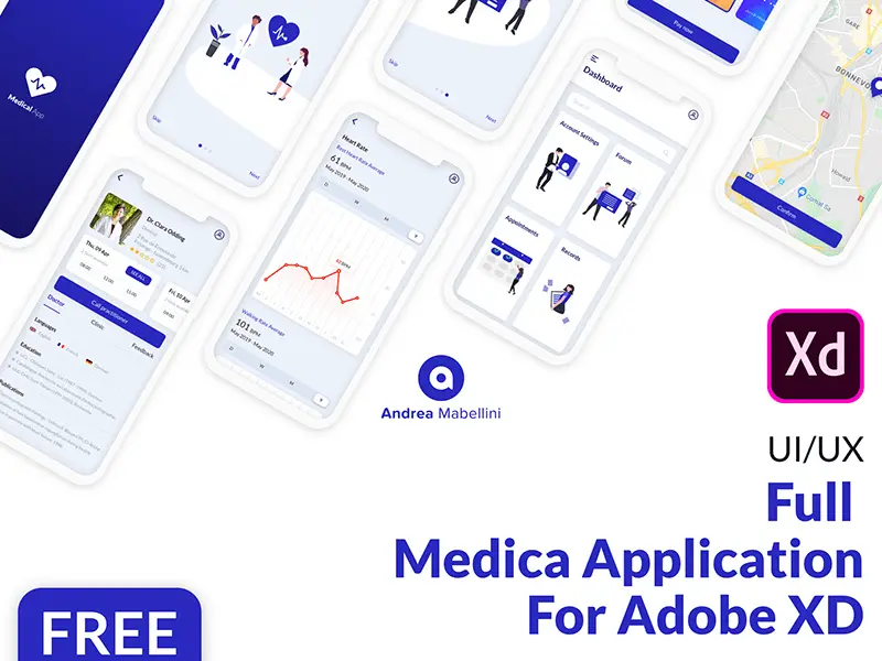 Adobe XD Medical Application Medica