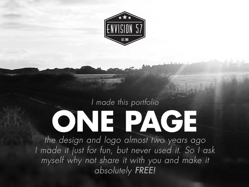 Envision 57 Oone Page Template