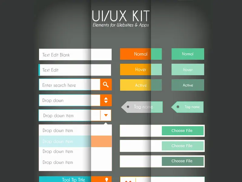 UI UX Flat design