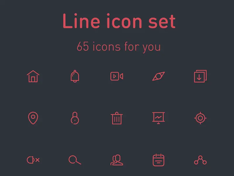 65 Line Icons