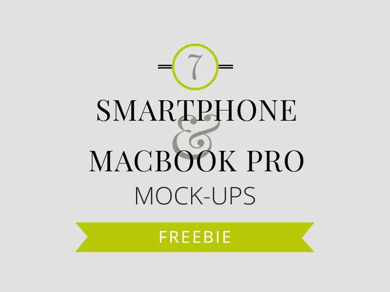 7 Smartphone Notebook Mockups