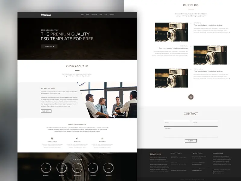 One Page Corporate Agency Template