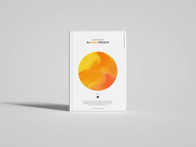 Free Cover Branding A4 Book Mockup