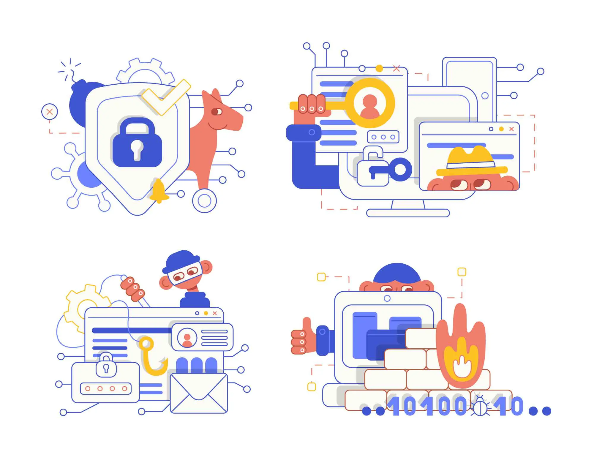 Internet Security Illustrations