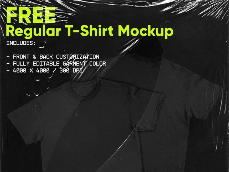 Regular T Shirt Mockup Front Back