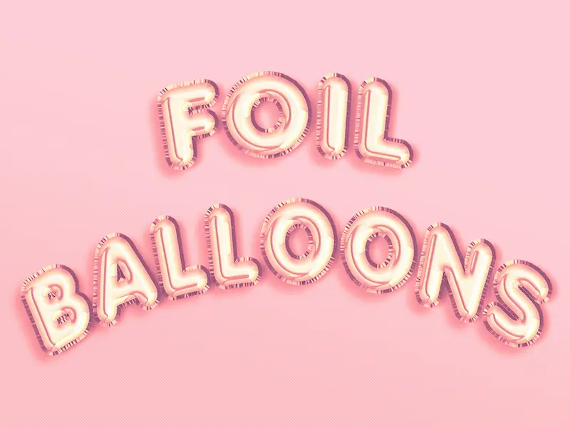 Foil Balloon Text Effect
